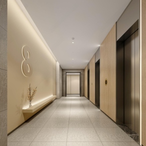 现代公司电梯间3D模型下载